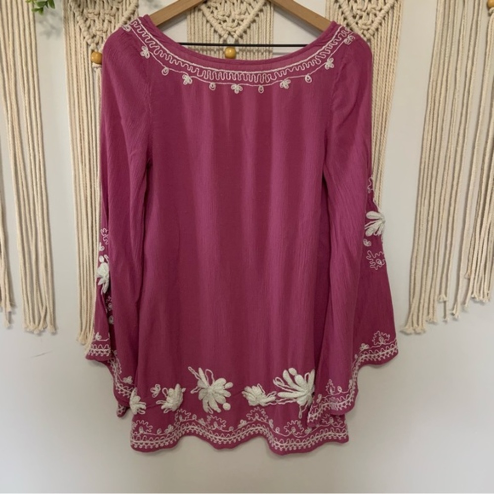 FREE PEOPLE Skyfall Embroidered Dress Purple Size Small - Picture 3 of 13